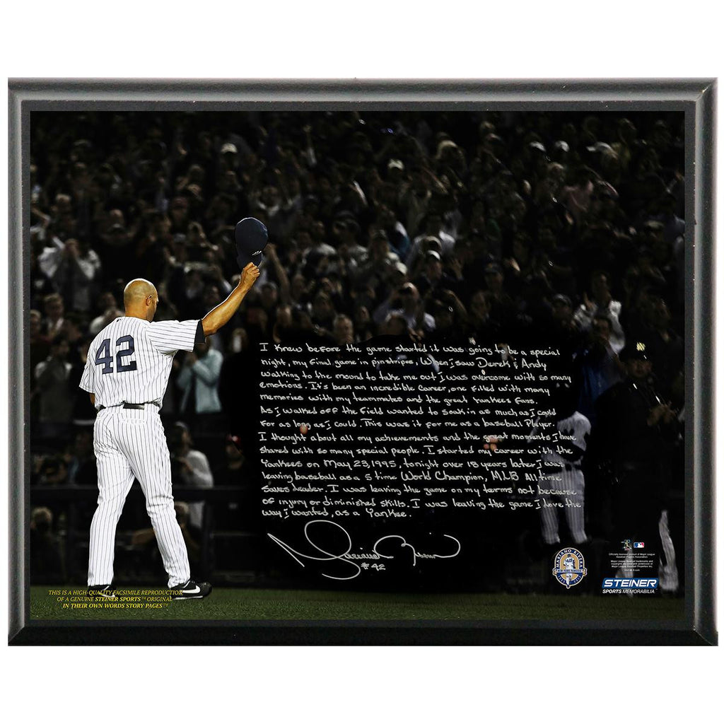 Mariano Rivera Facsimile Last Game in Pinstripes Metallic 8x10 Story Plaque