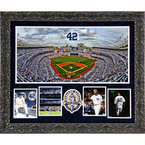 Mariano Rivera Framed 42 in the Clouds Photo and Patch Collage - (18x22 10716)