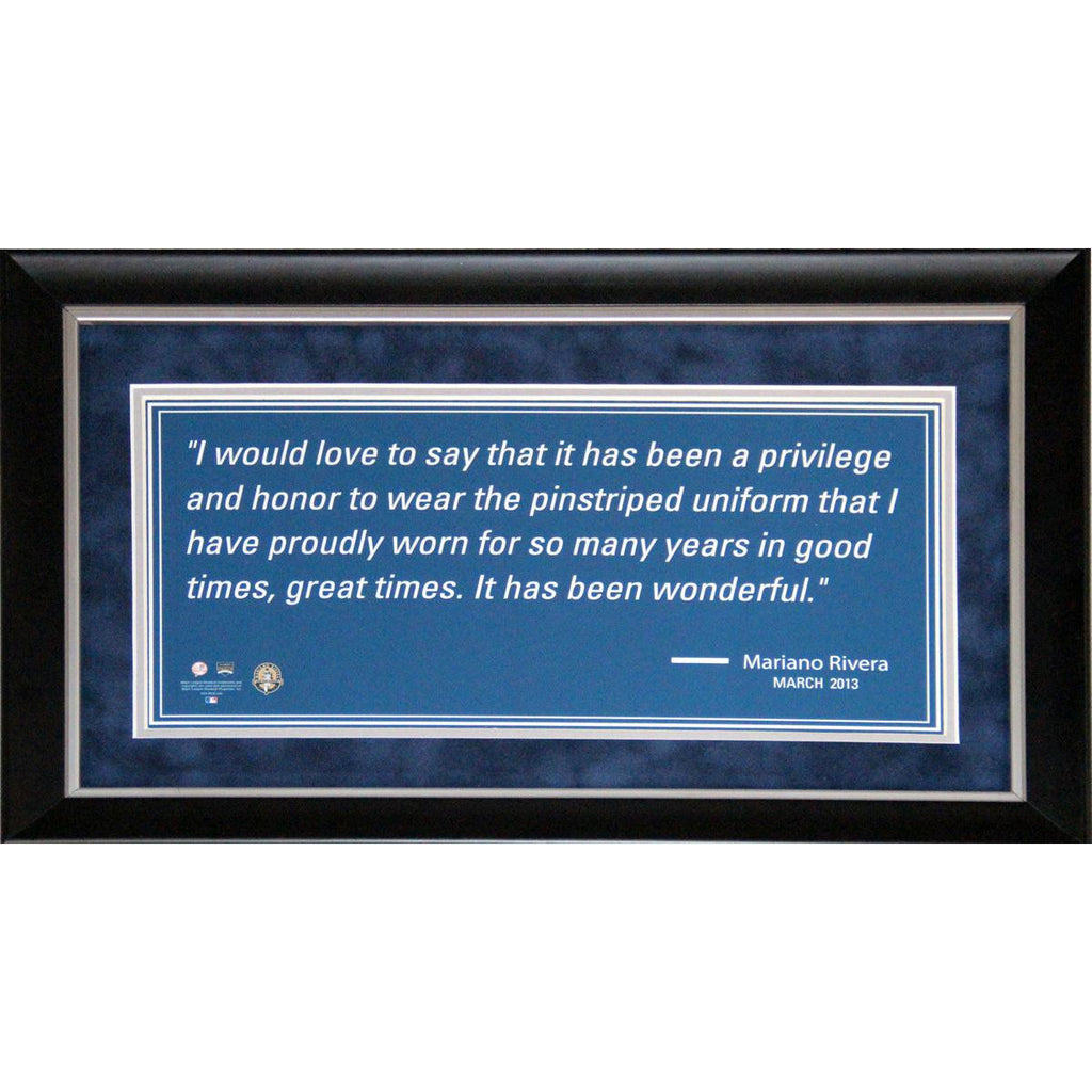 Mariano Rivera Framed Mini Quote (9759)