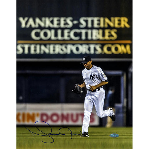 Mariano Rivera Signed Yankee-Steiner Collectibles Ad in the back ground 11x14 photo