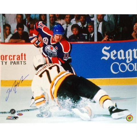 Mark Messier Oilers vs Ray Bourque 16x20 Photo