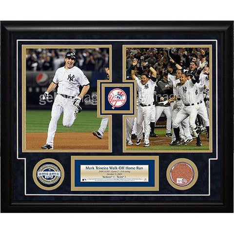 Mark Teixeira 2009 ALDS Walk Off HR- 2 Photo Dirt Collage