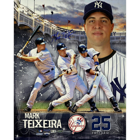 Mark Teixeira Signed 16x20 Multi Exposure Photo (MLB Auth)