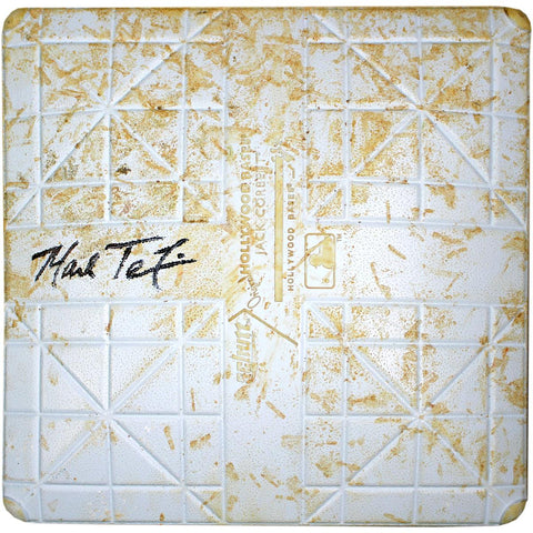 Mark Teixeira Signed Rays at Yankees 5-03-2014 Game Used Second Base (Innings 3-5) (MLB Auth) (HZ114006)