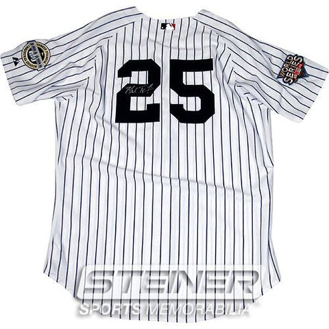 Mark Teixeira Yankees Authentic Home Jersey w Inaugural Season & 2009 WS Patches (Signed on the Back) (MLB Auth)