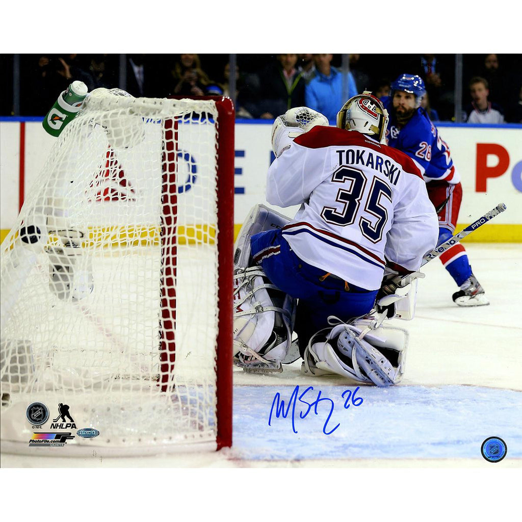 Martin St. Louis Signed Game 4 OT Goal vs. Tokarski 16x20 Photo