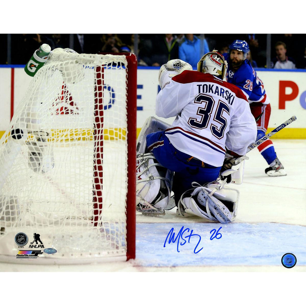 Martin St. Louis Signed Game 4 OT Goal vs. Tokarski 8x10 Photo