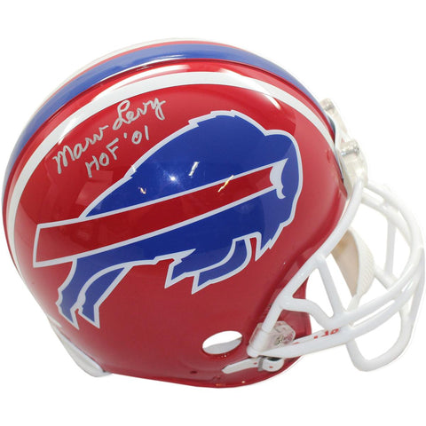 Marv Levy Signed Authentic Red Bills Helmet w HOF insc