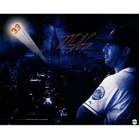 Matt Harvey Signed City Spotlight 16x20 Photo (LOJO Auth) (Signed in Orange)