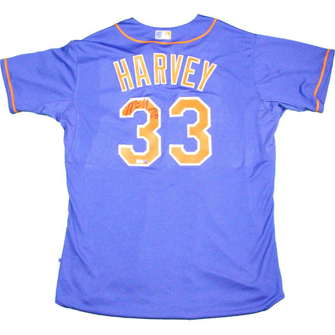 Matt Harvey Signed New York Mets Blue Authentic Jersey (MLB Auth)