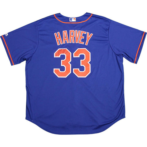 Matt Harvey Signed New York Mets Blue Replica Jersey (LOJO Auth)