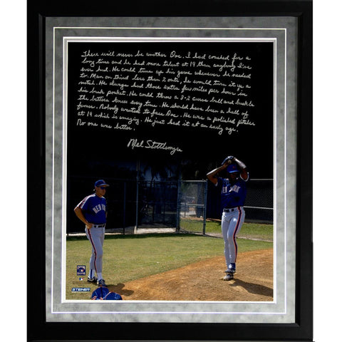 Mel Stottlemyre Facsimile Coaching Doc Framed Metallic 16x20 Story Photo