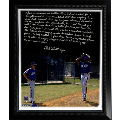 Mel Stottlemyre Facsimile Coaching Doc Story Stretched Framed 22x26 Story Canvas