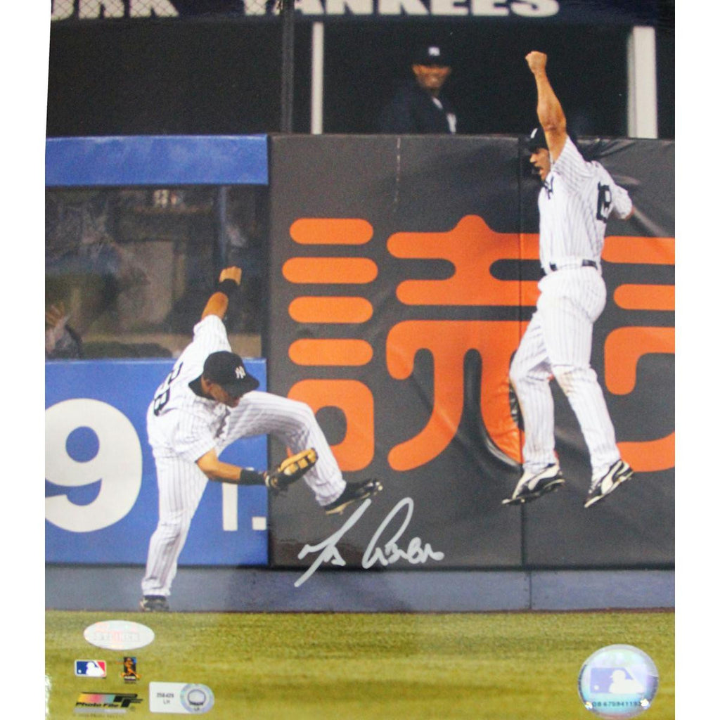 Melky Cabrera Robbing HR vs Red Sox w Damon Celebrating 8x10 Photo