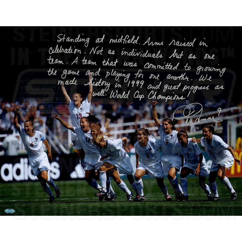 Mia Hamm Signed Arms Raised 16X20 Story Photo