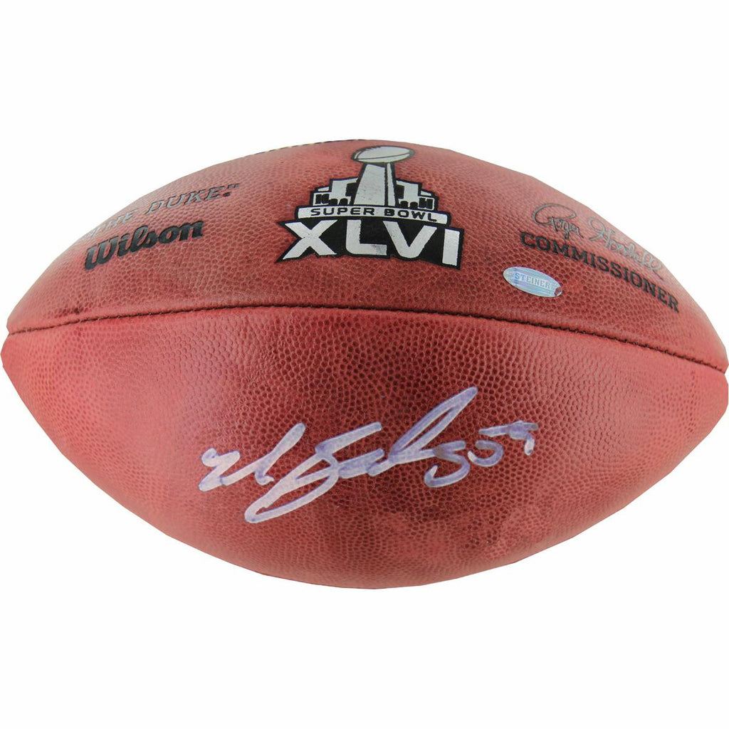 Michael Boley Signed Super Bowl XLVI Football