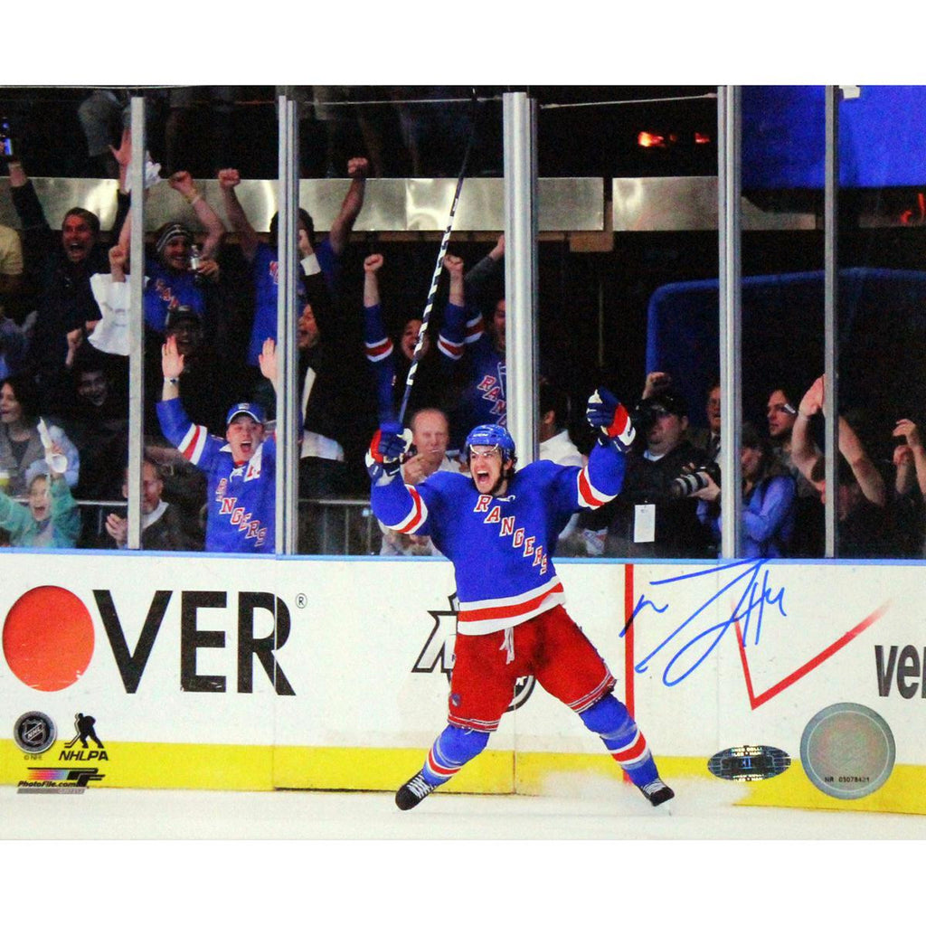 Michael Del Zotto Signed Celebration 8x10 Photo