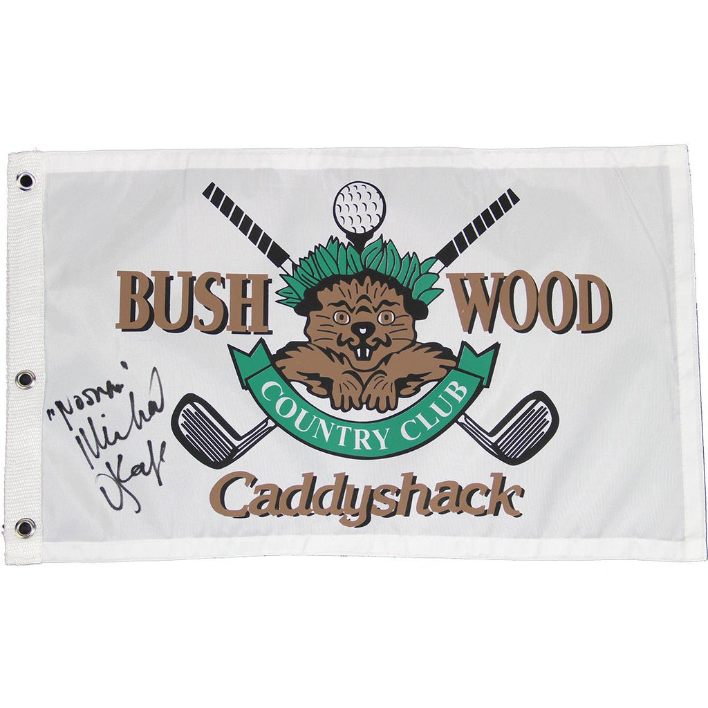 Michael OKeefe Signed Caddyshack Golf Pin Flag w Noonan Insc