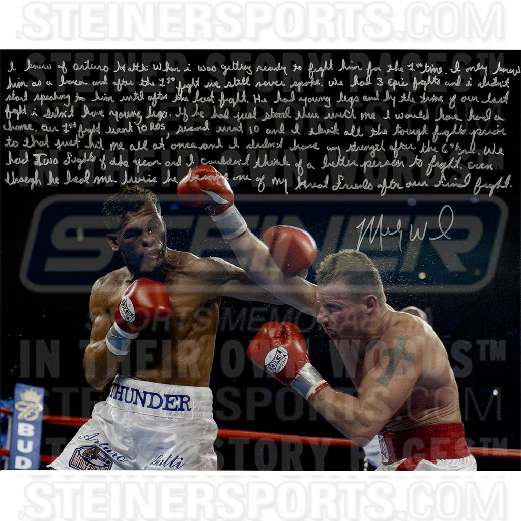 Mickey Ward Signed Against Arturo Gatti 16x20 Story Photo