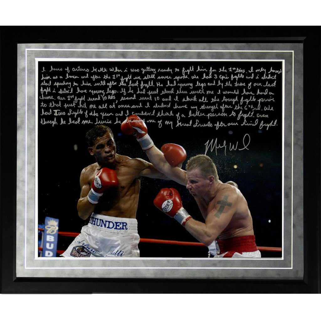 Micky Ward Facsimile Fighting Framed Metallic 16x20 Story Photo