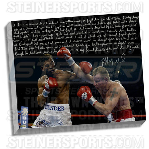 Micky Ward Facsimile Fighting Stretched 22x26 Story Canvas