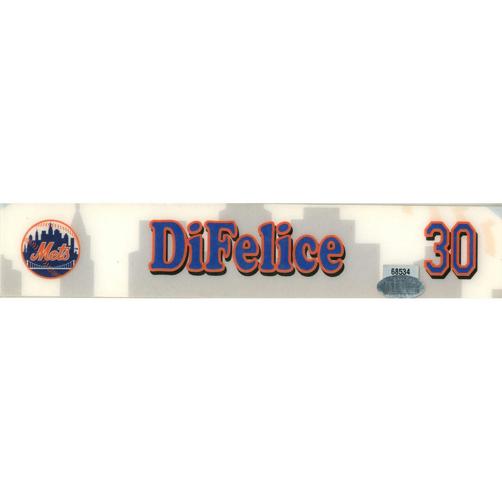 Mike DiFelice 30 Mets Spring Training Locker Room plate (circa 2005-2008)