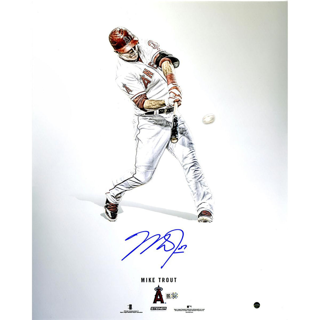 Mike Trout Signed Steiner Platinum 16x20 Photo (MLB Auth)