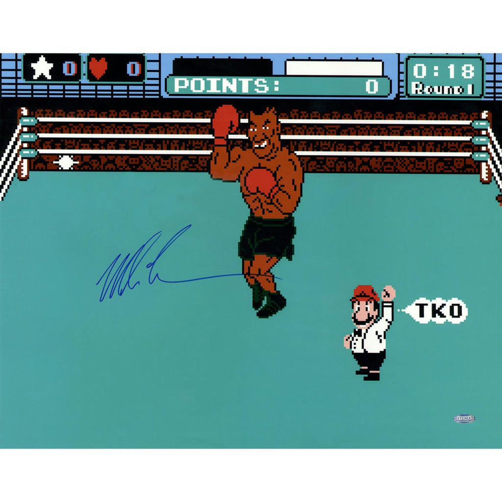 Mike Tyson Signed Punch Out Signed 16x20 Photo