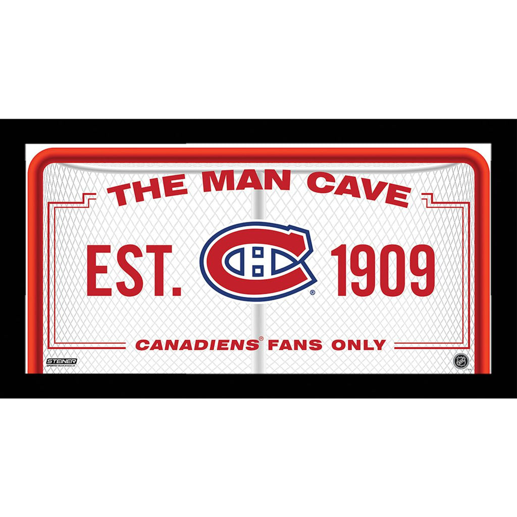 Montreal Canadiens Man Cave Sign 10x20 Framed Photo