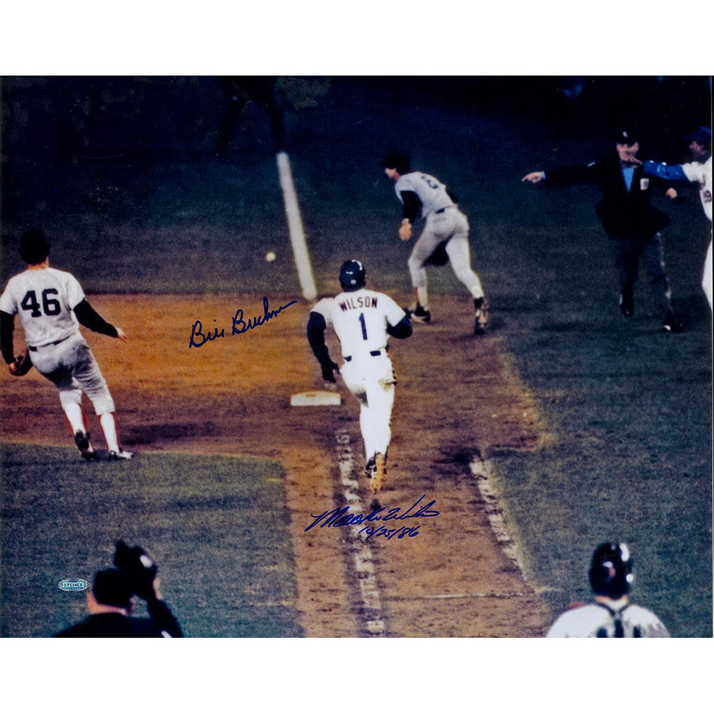 Mookie WilsonBill Buckner Dual Signed w 102586 Inscrip. 16x20 Photo