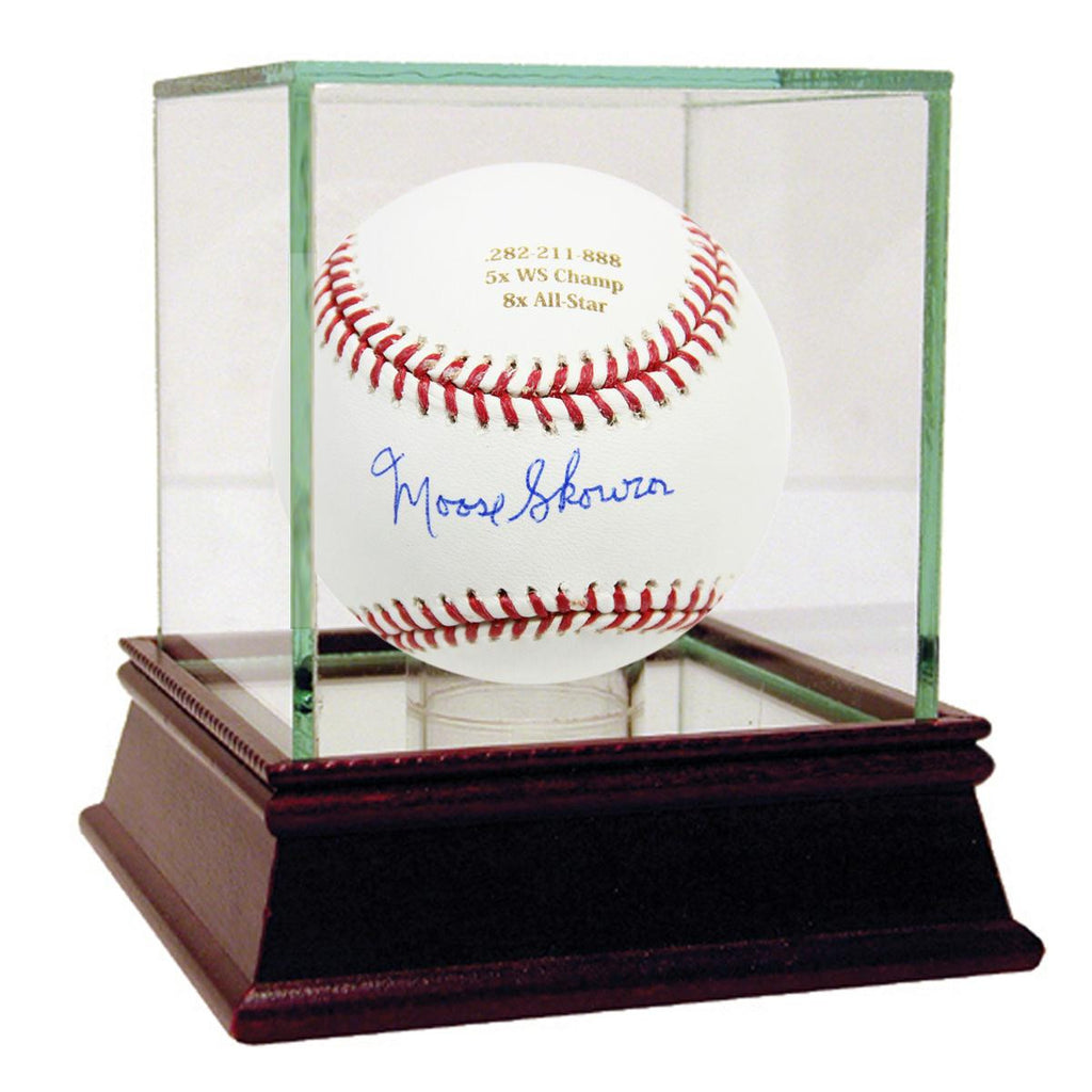 Moose Skowron Autographed and Engraved Career Stats MLB Baseball (MLB Auth)