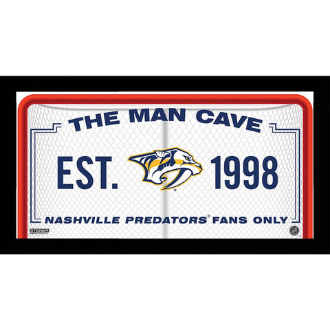 Nashville Predators Man Cave Sign 10x20 Framed Photo