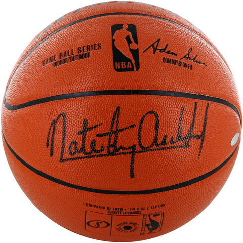 Nate Archibald IO NBA Signed Orange Basketball