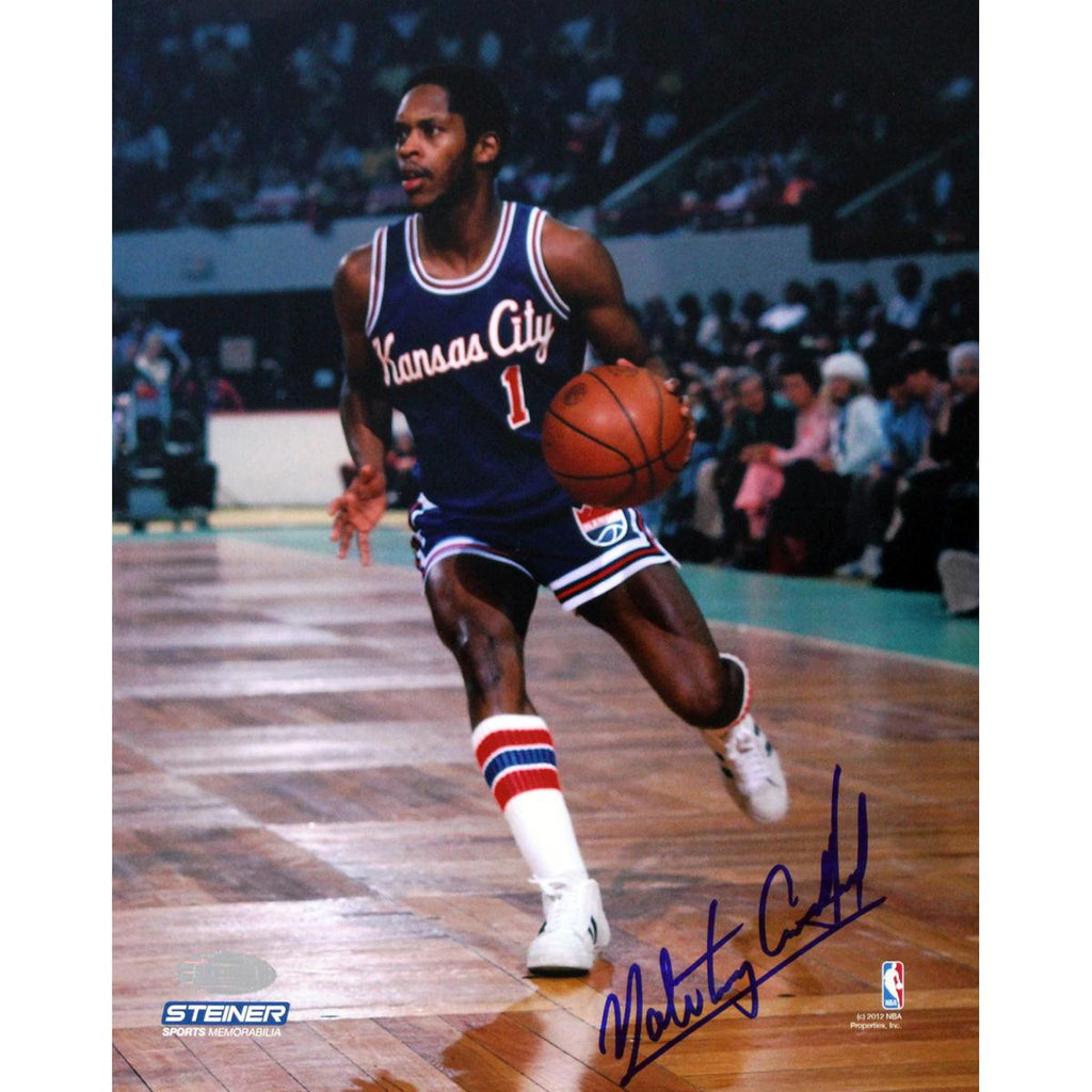 Nate Archibald Kansas City Kings Against Boston Celtics Signed 16X20 w HOF 91Insc.