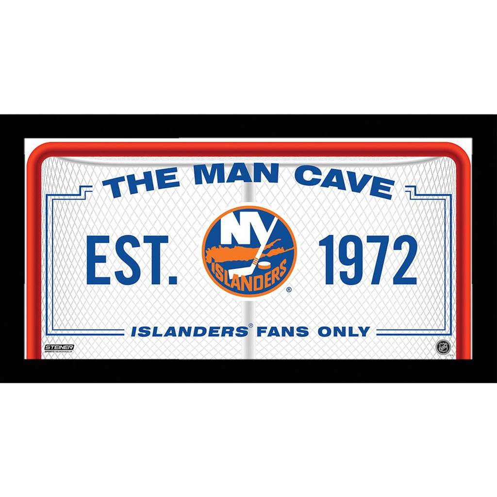 New York Islanders Man Cave Sign 10x20 Framed Photo