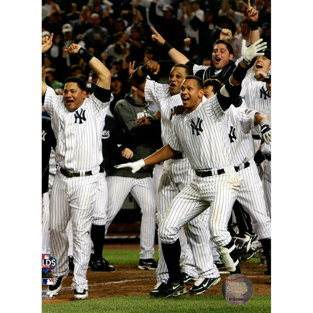 New York Yankees 2009 ALDS Game 2 Win Celebration at the Plate 8x10 Photo