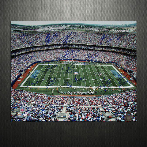 NY Giants Greats Multi Signed Stadium Shot 16x20 Photo (16 Sig)