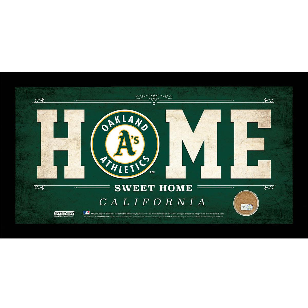 Oakland Athletics 10x20 Home Sweet Home Sign with Game-Used Dirt from O.co Coliseum