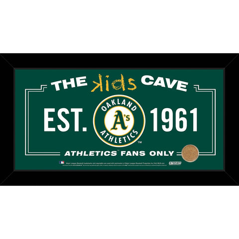 Oakland Athletics 10x20 Kids Cave Sign w Game Used Dirt from O.co Coliseum