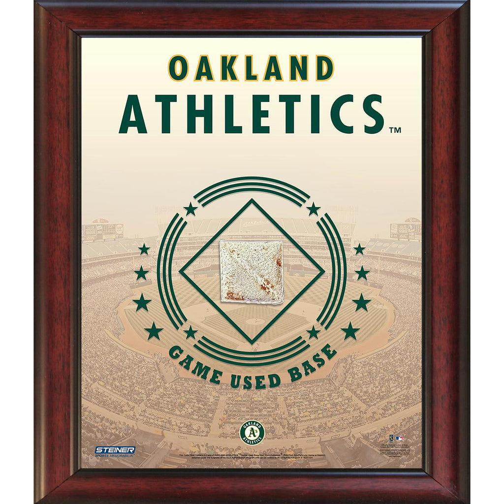 Oakland Athletics Game Used Base 11x14 Stadium Collage