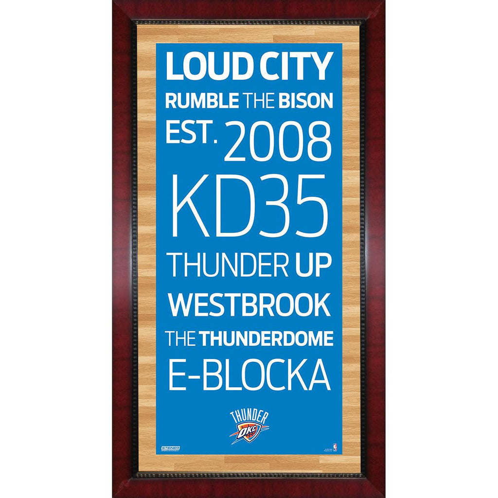 Oklahoma City Thunder Subway Sign Wall Art 16x32 Photo