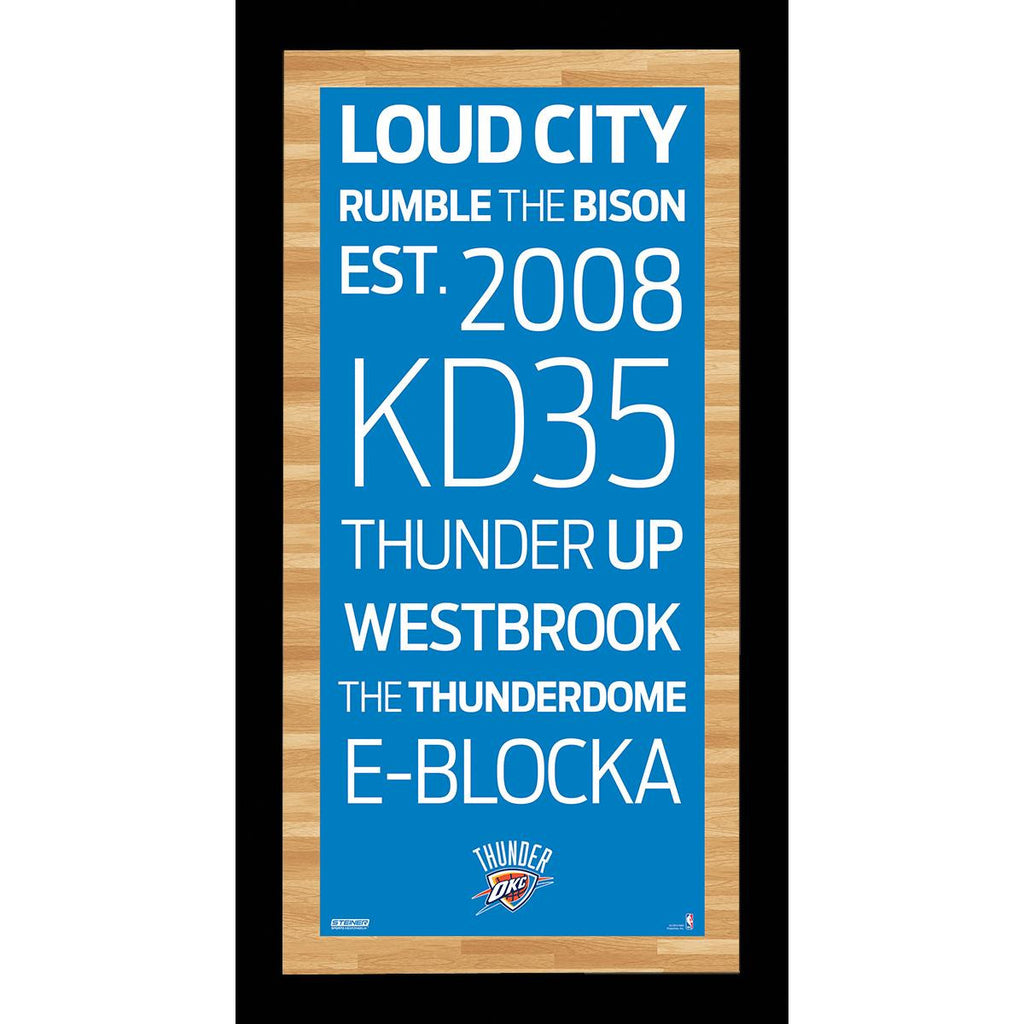 Oklahoma City Thunder Subway Sign Wall Art 9.5x19 Photo