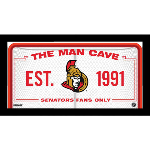 Ottawa Senators Man Cave Sign 10x20 Framed Photo