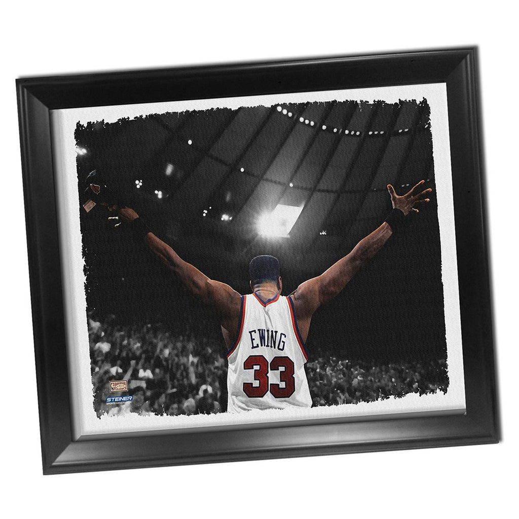 Patrick Ewing Arms Out Framed Stretched 22x26 Canvas