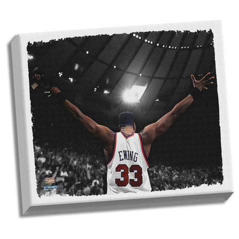 Patrick Ewing Arms Out Stretched 32X40 Canvas