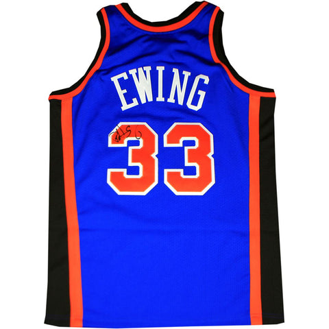 Patrick Ewing Signed Authentic 1996-1997 Mitchell & Ness Blue Jersey