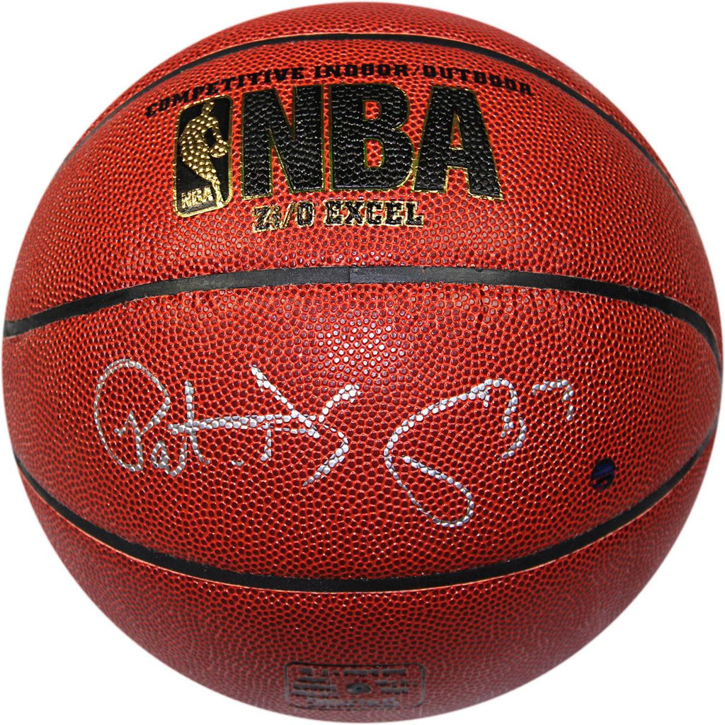 Patrick Ewing Signed IndoorOutdoor ZiO Brown Basketball (Signed in Silver)