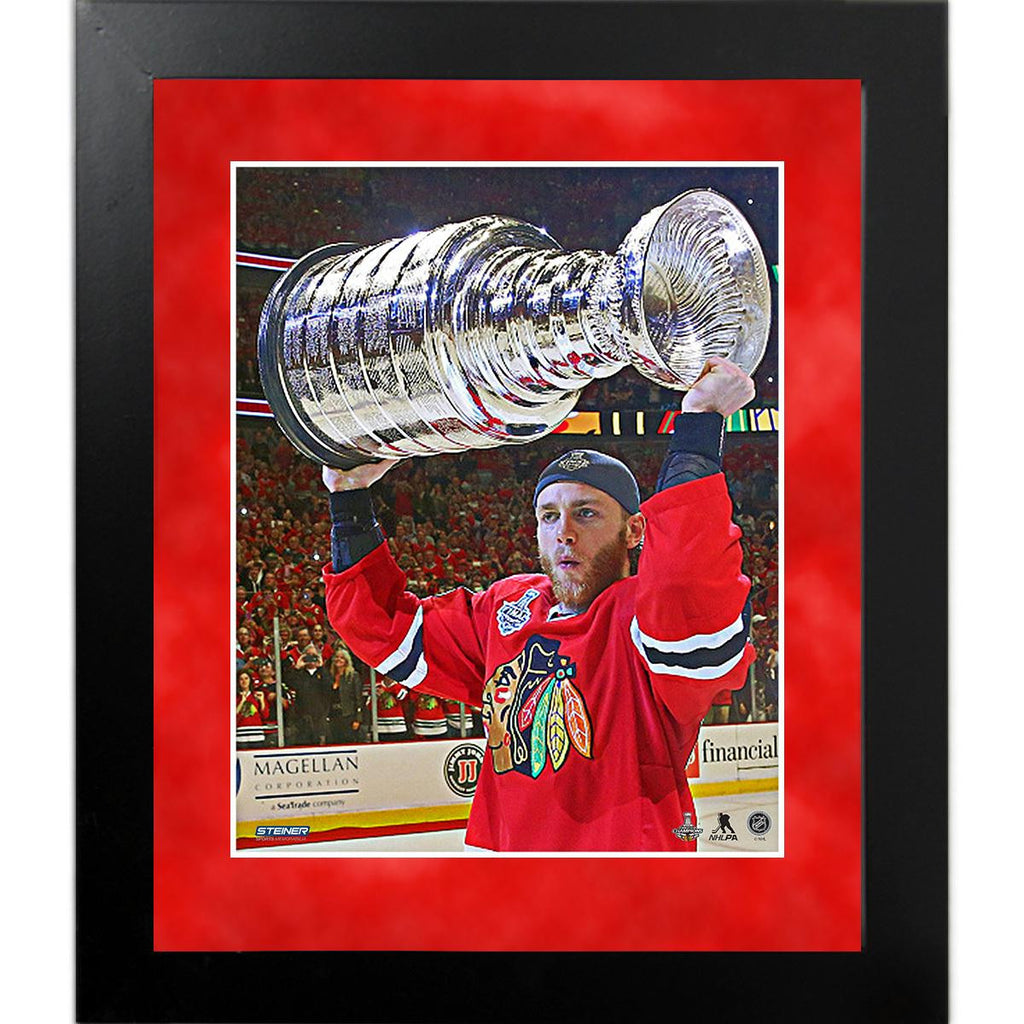 Patrick Kane 2014-15 Stanley Cup Celebration 8x10 Framed Photo