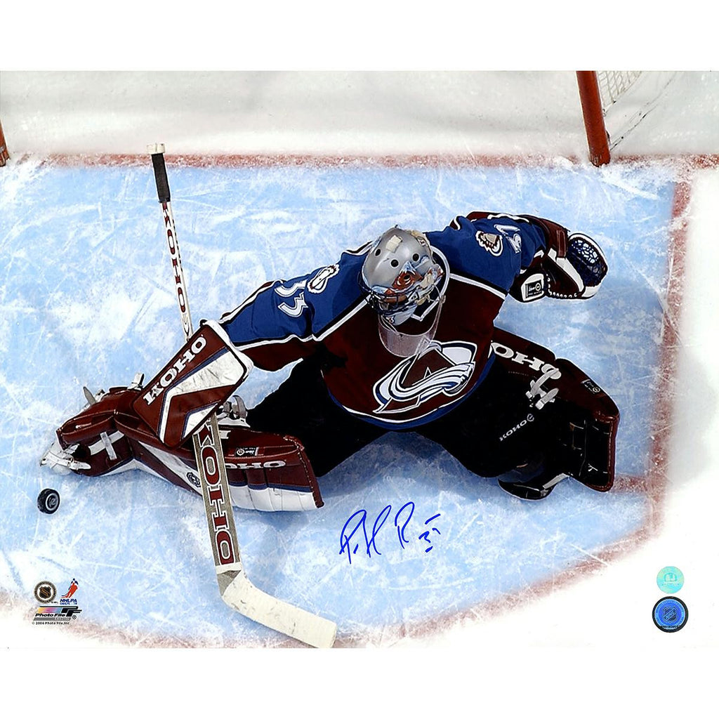 Patrick Roy Colorado Avalanche Signed Overhead In Crease 16x20 Photo (AJ Sports Auth)