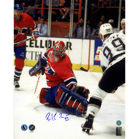 Patrick Roy Montreal Canadiens Signed Finals Save vs Gretzky 16x20 Photo (AJ Sports Auth)